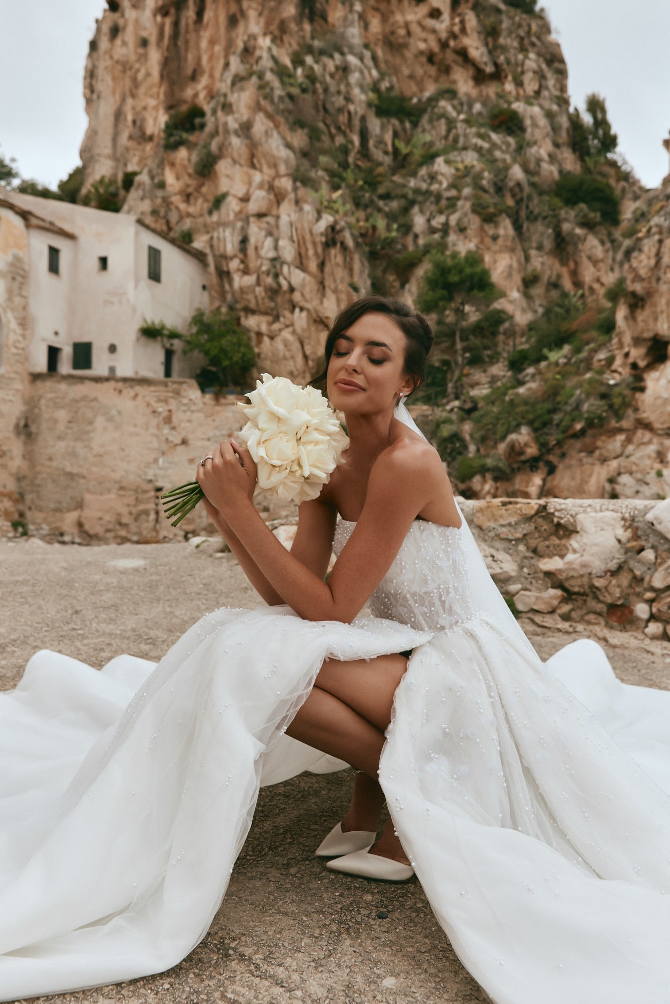 Guipurean Bridal Bespoke Gown + Veil