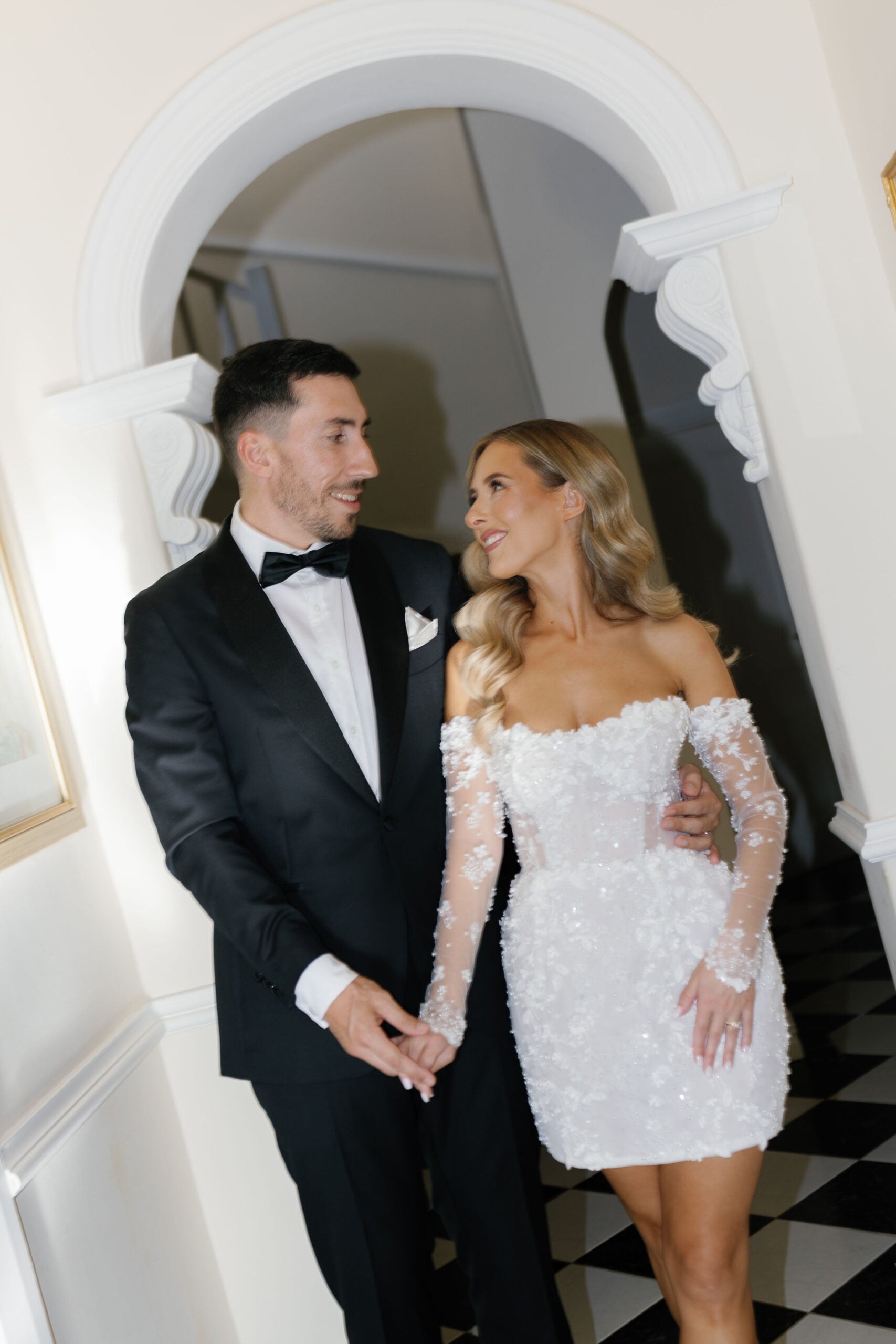 Custom Couture Bridal Mini Dress by Elle Francisco
