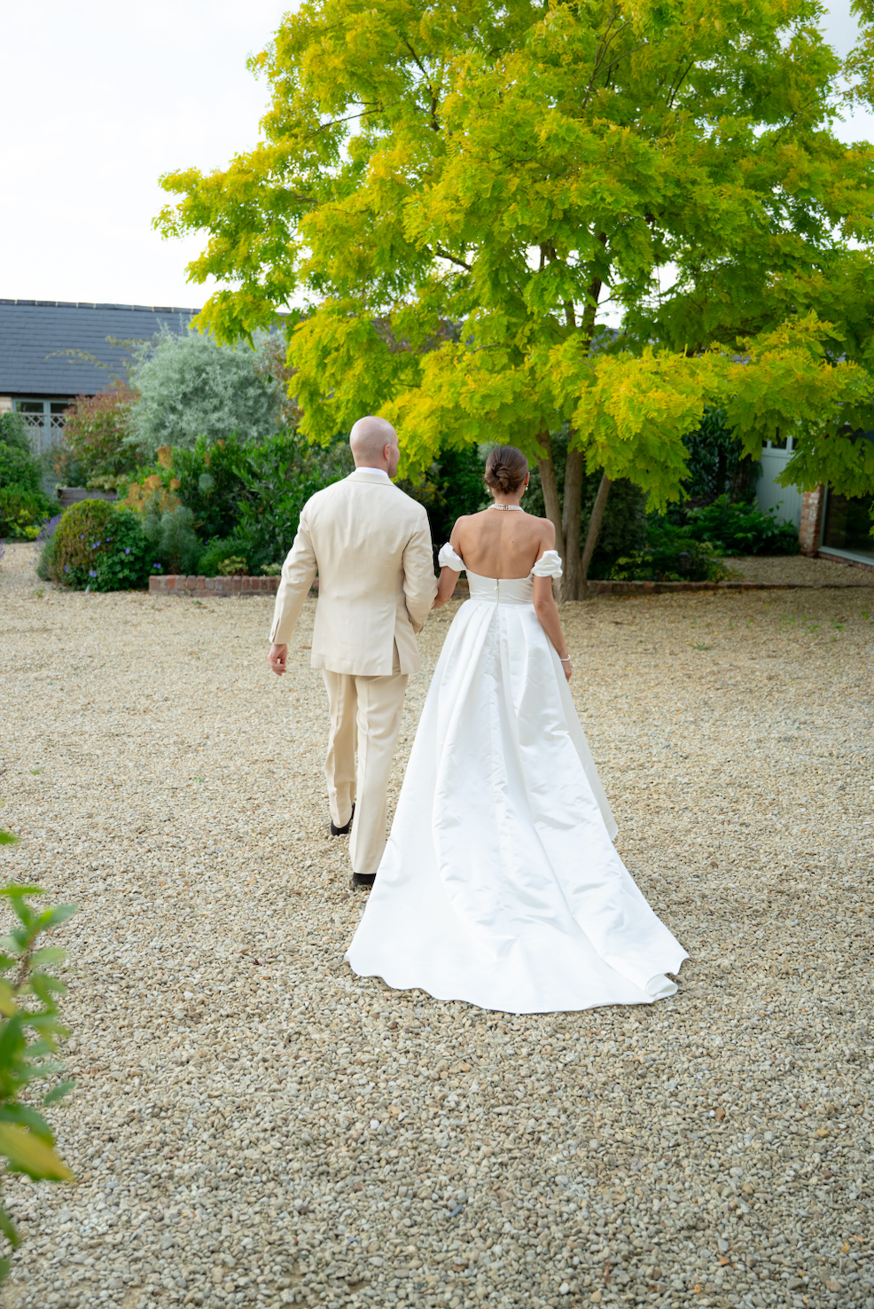 “Danielle” by Savannah Miller – Elegant Off-Shoulder Satin A-Line Gown