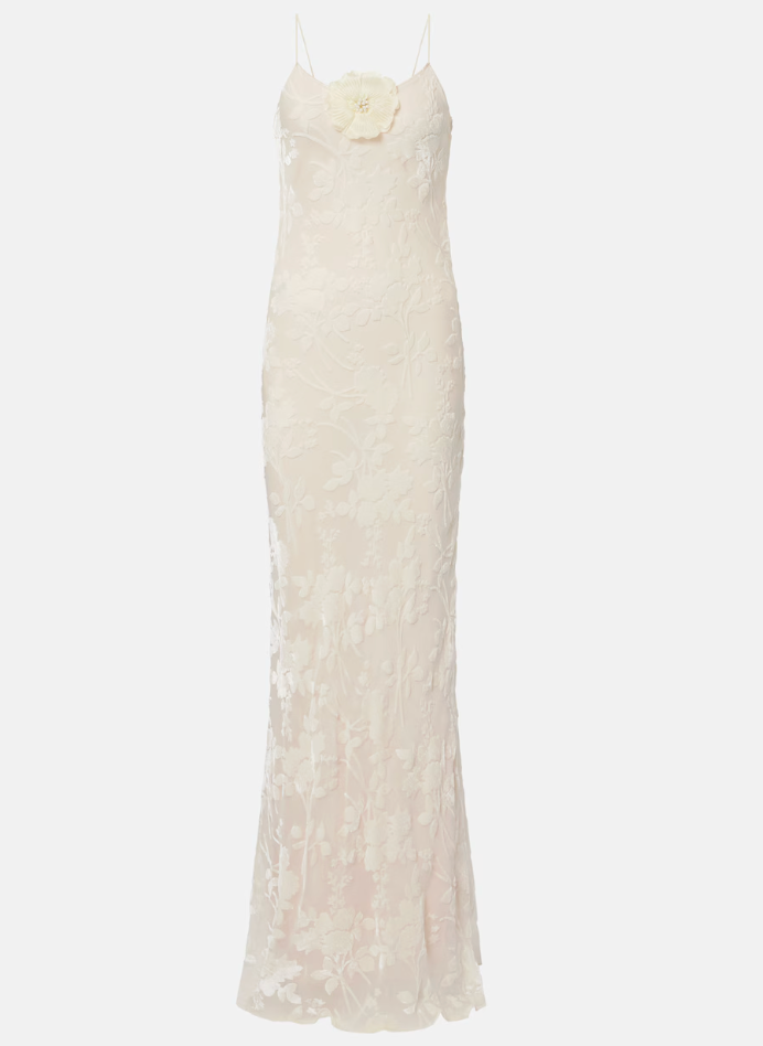 Rodarte Devore Floral Velvet Gown US0 sold out online!