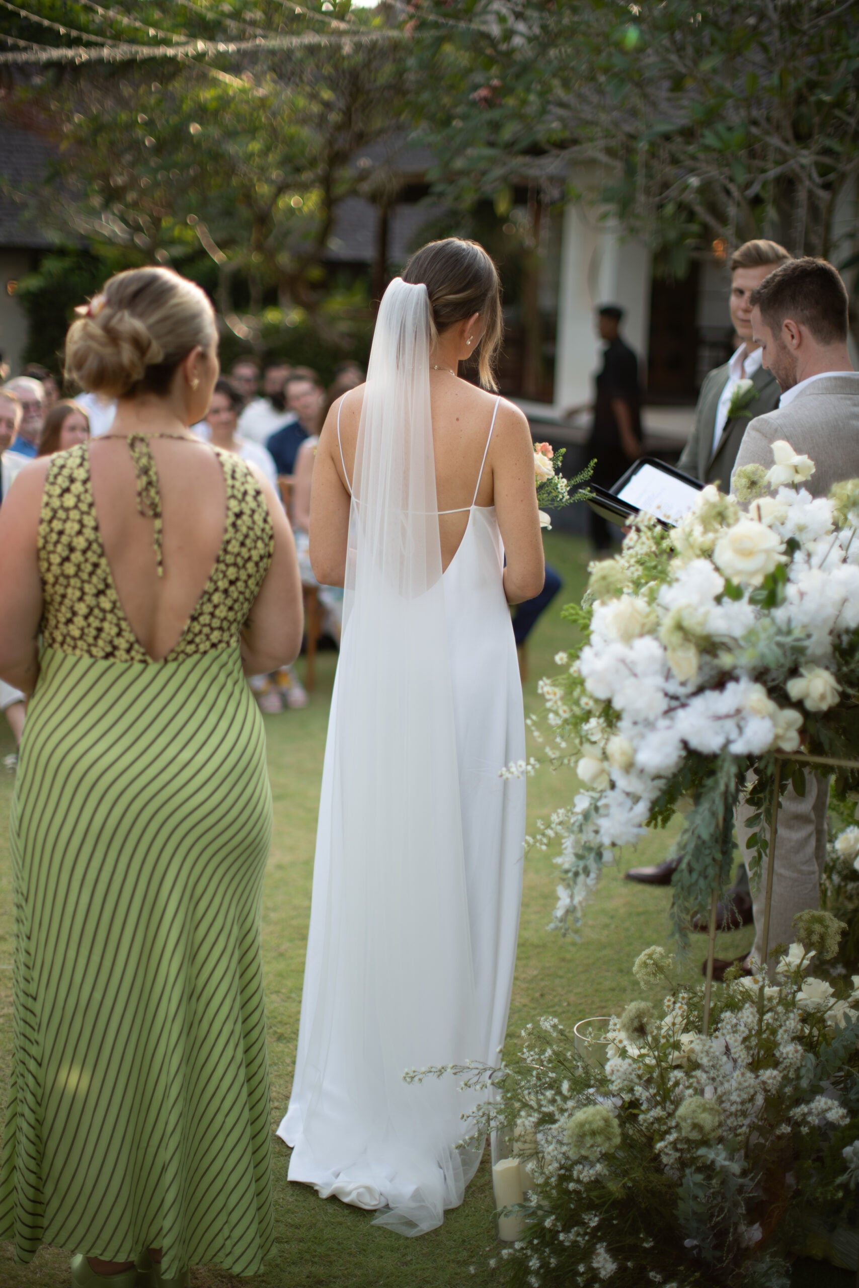 Savannah Miller Silk Wedding Slip with Train