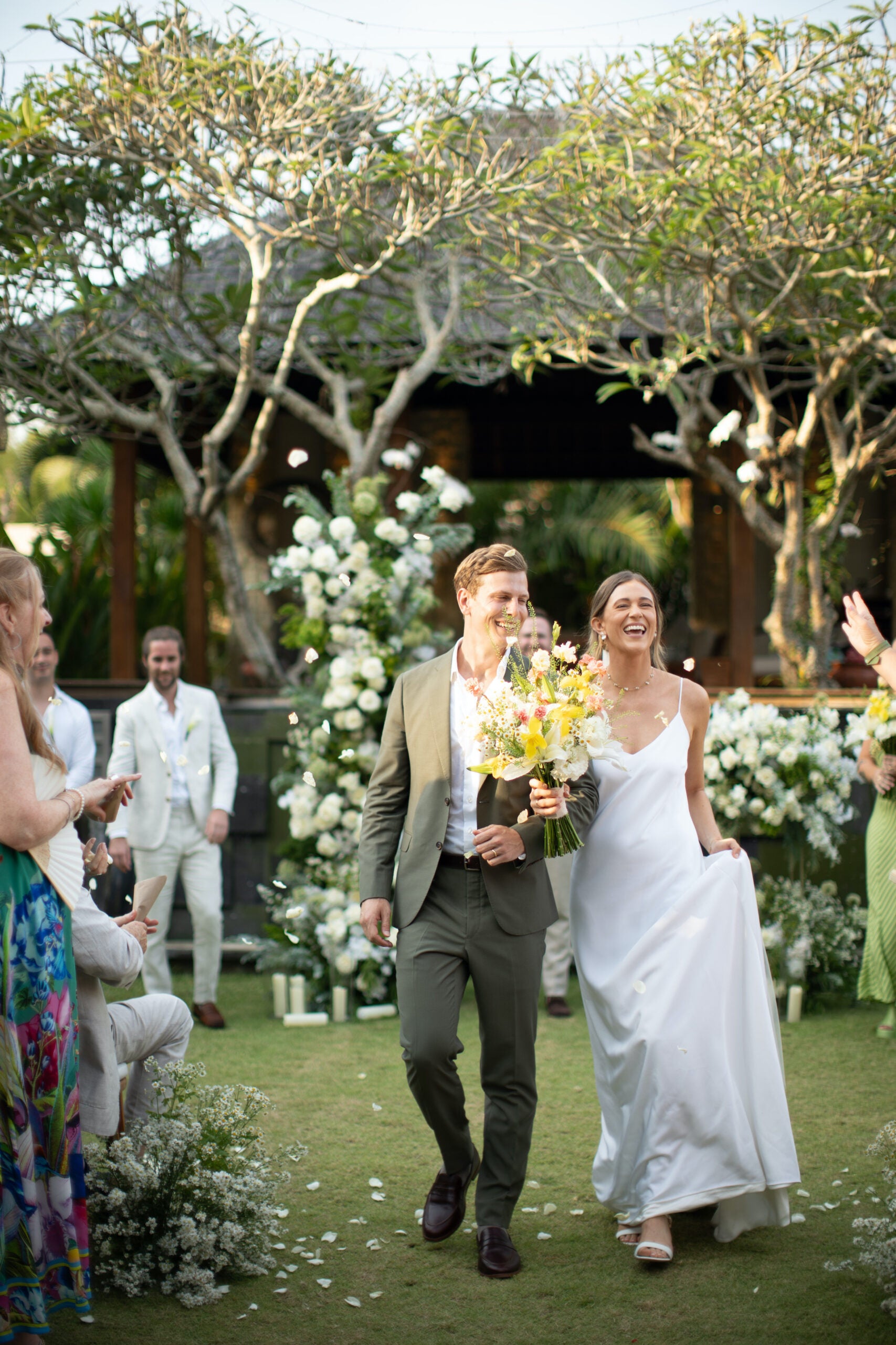 Savannah Miller Silk Wedding Slip with Train