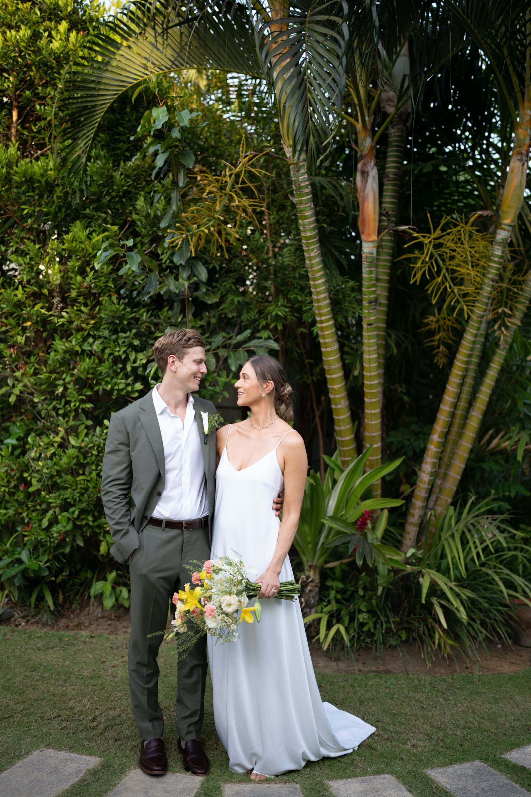 Savannah Miller Silk Wedding Slip with Train