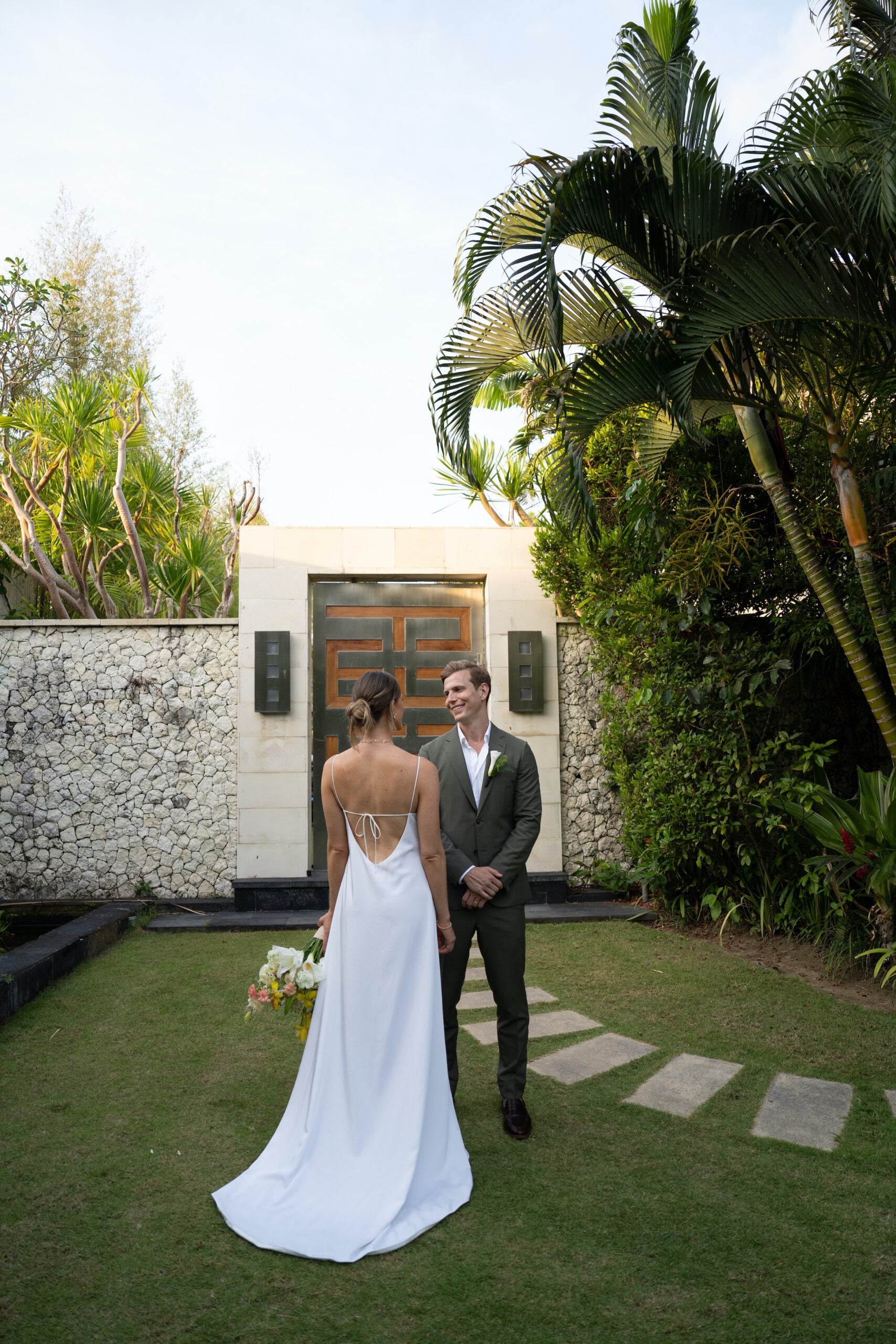 Savannah Miller Silk Wedding Slip with Train
