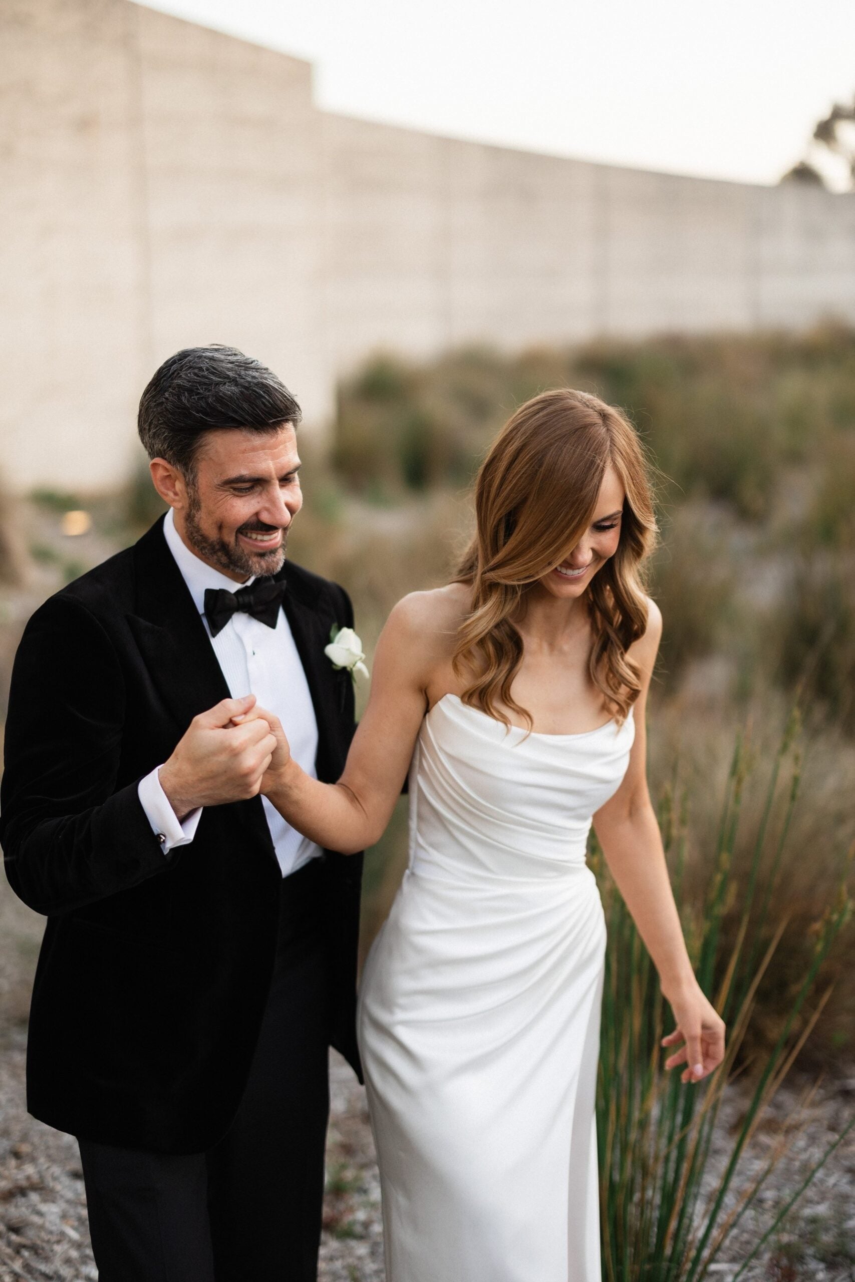 Mariana Hardwick Ivory Silk Gown with Detachable Sleeves (Custom 2024) in perfect condition