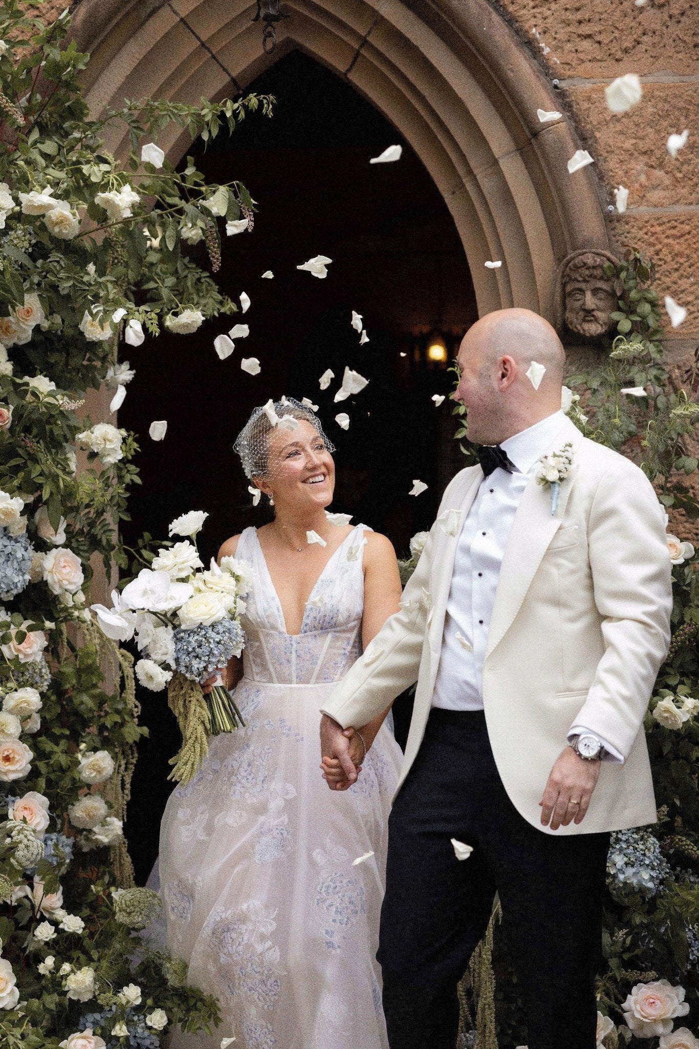 Custom J Andreatta Blue Hydrangea Gown - Ethereal and Romantic