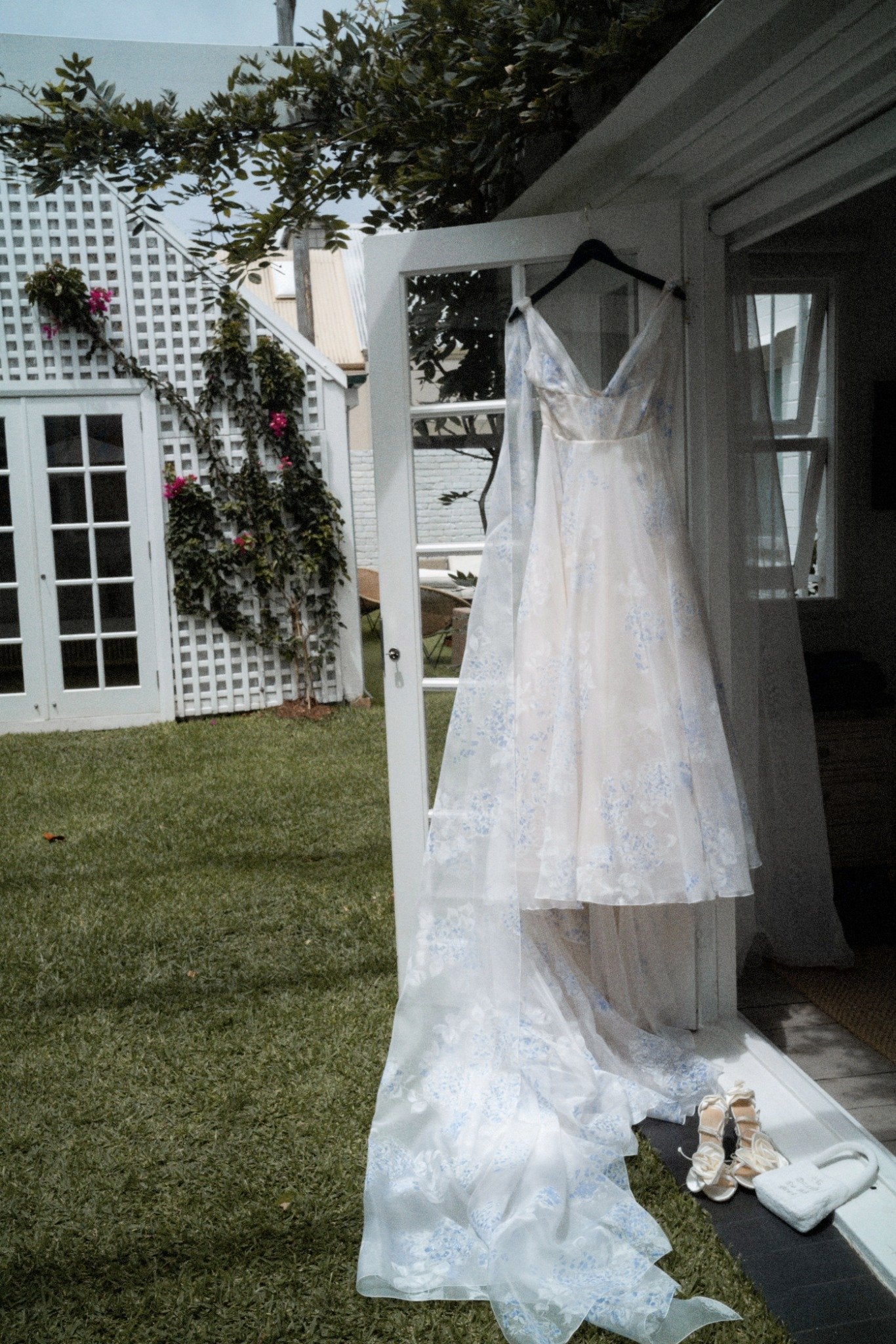 Custom J Andreatta Blue Hydrangea Gown - Ethereal and Romantic