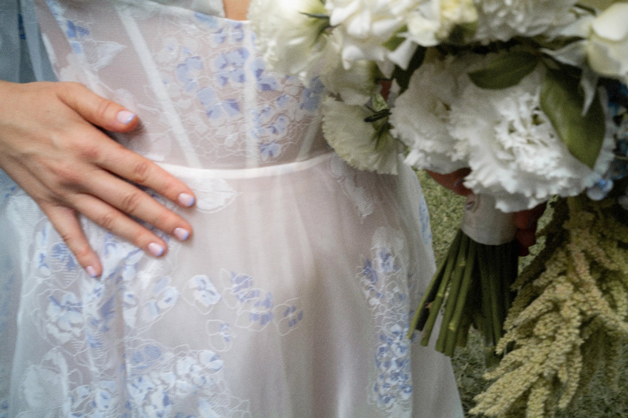 Custom J Andreatta Blue Hydrangea Gown - Ethereal and Romantic
