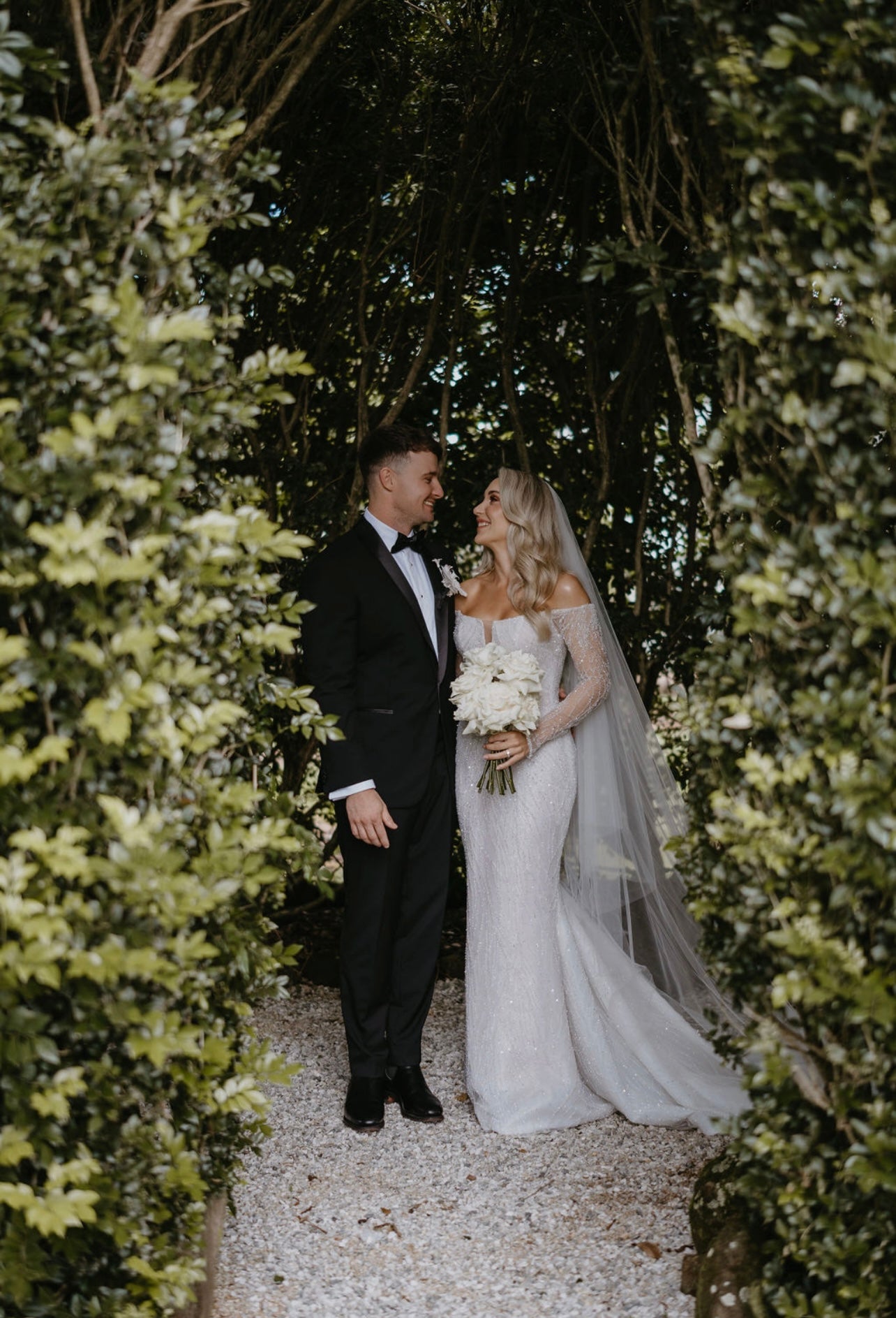 Custom Leah Da Gloria Gown + Veil